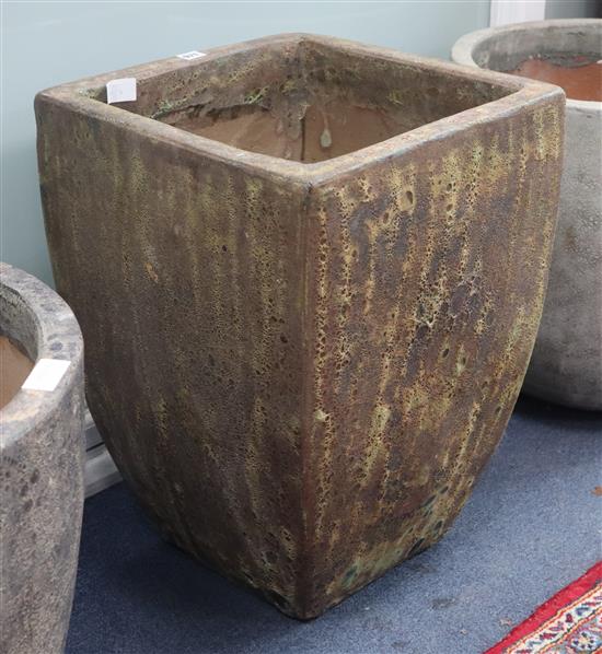 A square Atlantis garden planter